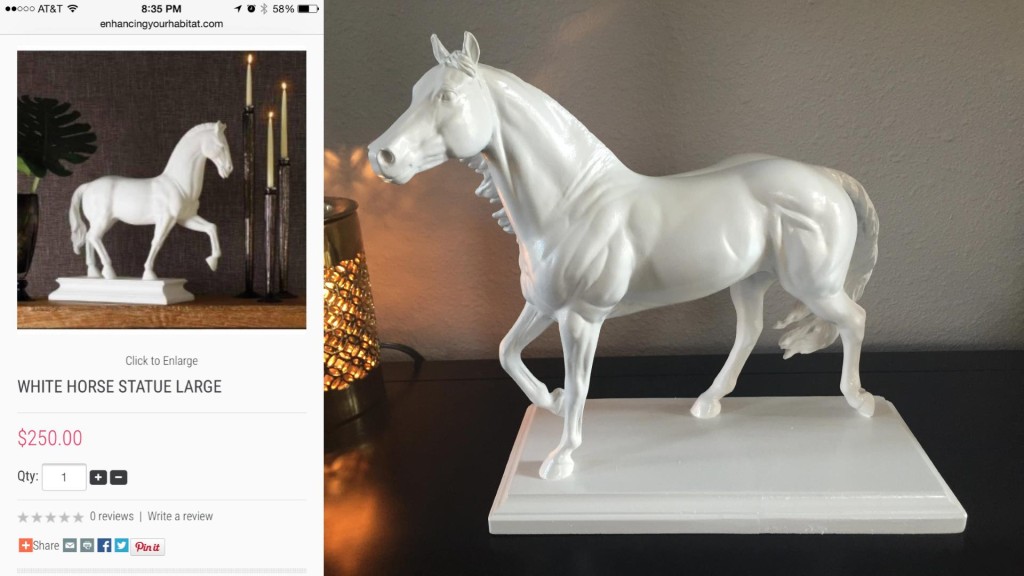 HighEnd Inspired White Horse Statue Home Décor DIY