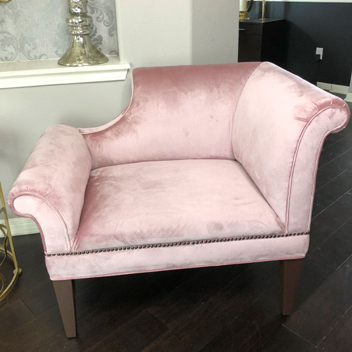 Blush Velvet Armchair